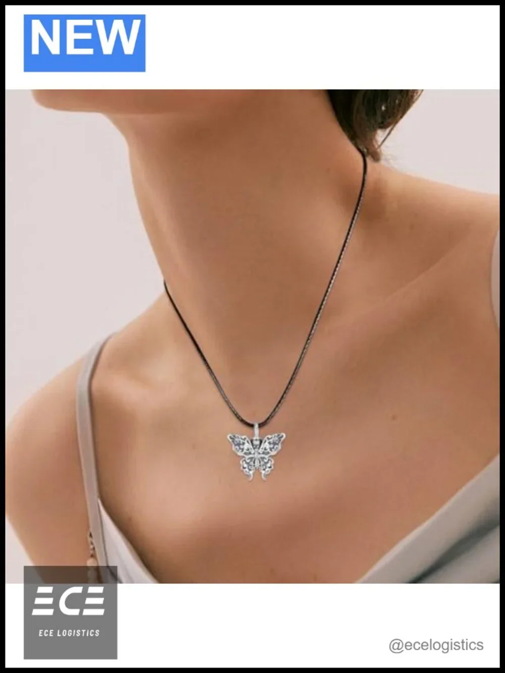 925 Sterling Silver Butterfly Urn Pendant Necklace Memorial Jewelry Gift
